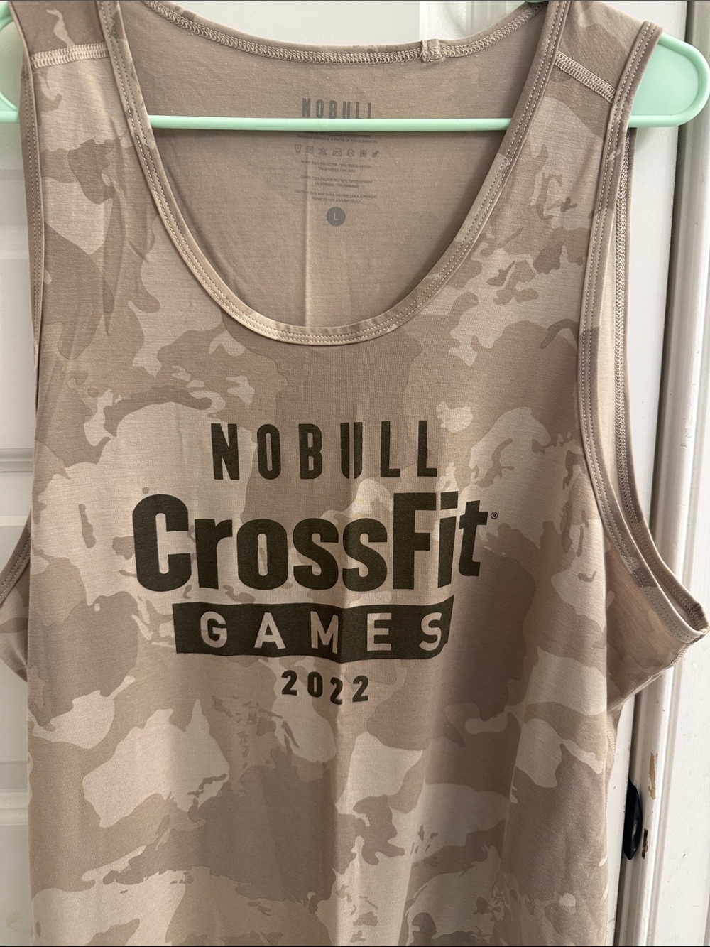 NOBULL Tan Camo CrossFit Games 2022 Sleeveless Tank